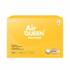 [에어퀸/국내생산] 100% 유기농 순면커버 뉴브레스 생리대 대형(20P) [무료배송]