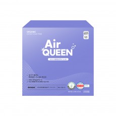 [에어퀸/국내생산] 100% 유기농 순면커버 뉴브레스 오버나이트(12P) [무료배송]