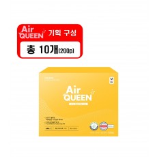 기획A_1 [에어퀸/국내산] 100% 유기농 순면커버 뉴브레스 생리대 중형(20P) x10개