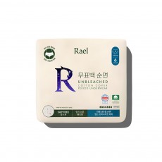 라엘 무표백 100% 순면커버 입는 오버나이트 라지 (6매입) [무료배송]