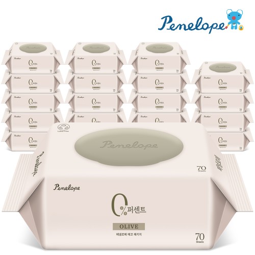 [페넬로페] 0퍼센트 올리브 캡형 70매*20팩