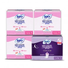 [쏘피] 바디피트 볼록맞춤 중형 16Px3팩 + 슈퍼롱 10Px1팩