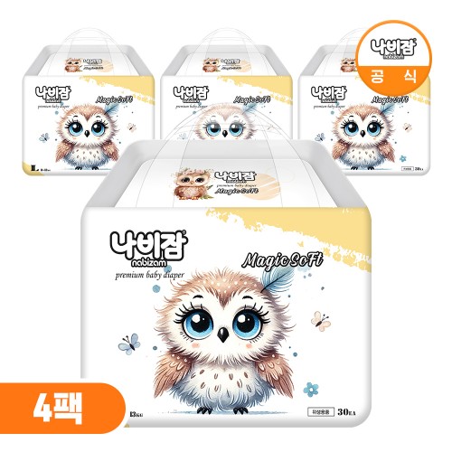 [나비잠] NEW 매직소프트 팬티 대형 30매x4팩