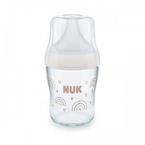 누크 퍼펙트매치 유리젖병 120ml 레인보우 (S젖꼭지포함)