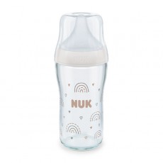 누크 퍼펙트매치 유리젖병 230ml 레인보우 (M젖꼭지포함)