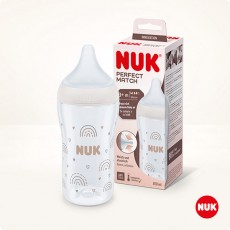 누크 퍼펙트매치 젖병 260ml 레인보우 (M젖꼭지포함)