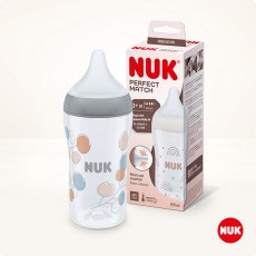 누크 퍼펙트매치 젖병 260ml 코튼 (M젖꼭지포함)