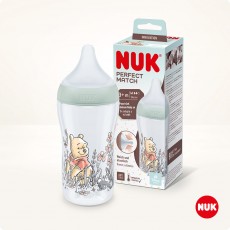 누크 퍼펙트매치 디즈니 젖병 260ml 푸우(M젖꼭지포함)