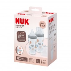 누크 퍼펙트매치 트윈팩 260ml 코튼 (M젖꼭지포함)
