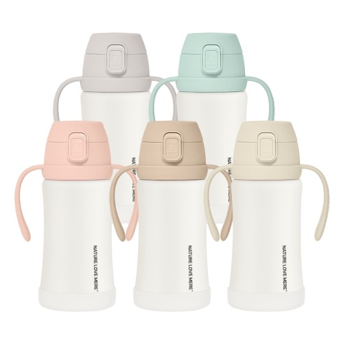[네이쳐러브메레] 애니멀프렌즈 스테인리스 원터치 빨대컵 300ml 1개(색상 선택)